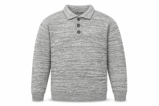 George Mens Grey   Henley Jumper Size L