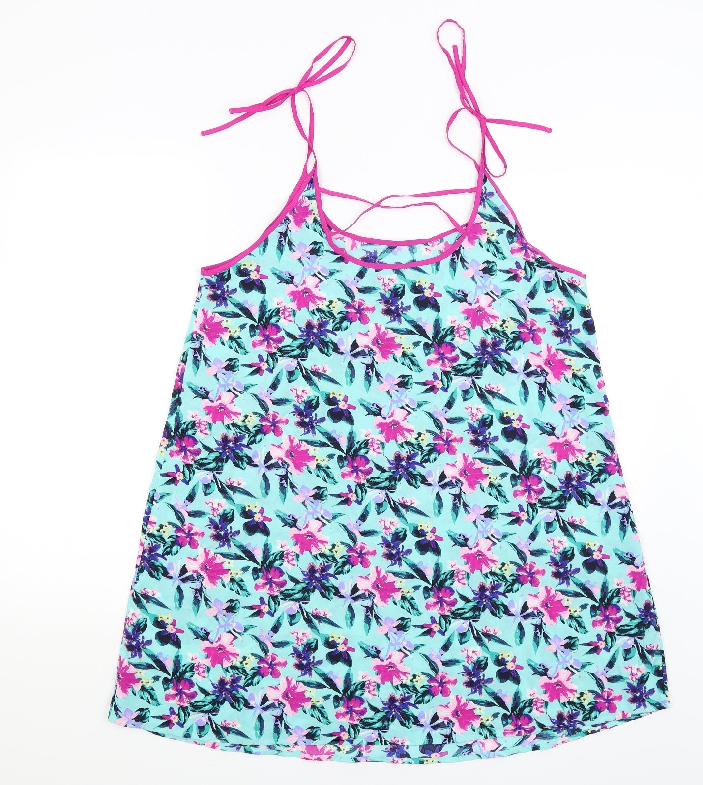 Atmosphere Womens Blue Floral  Camisole Tank Size L
