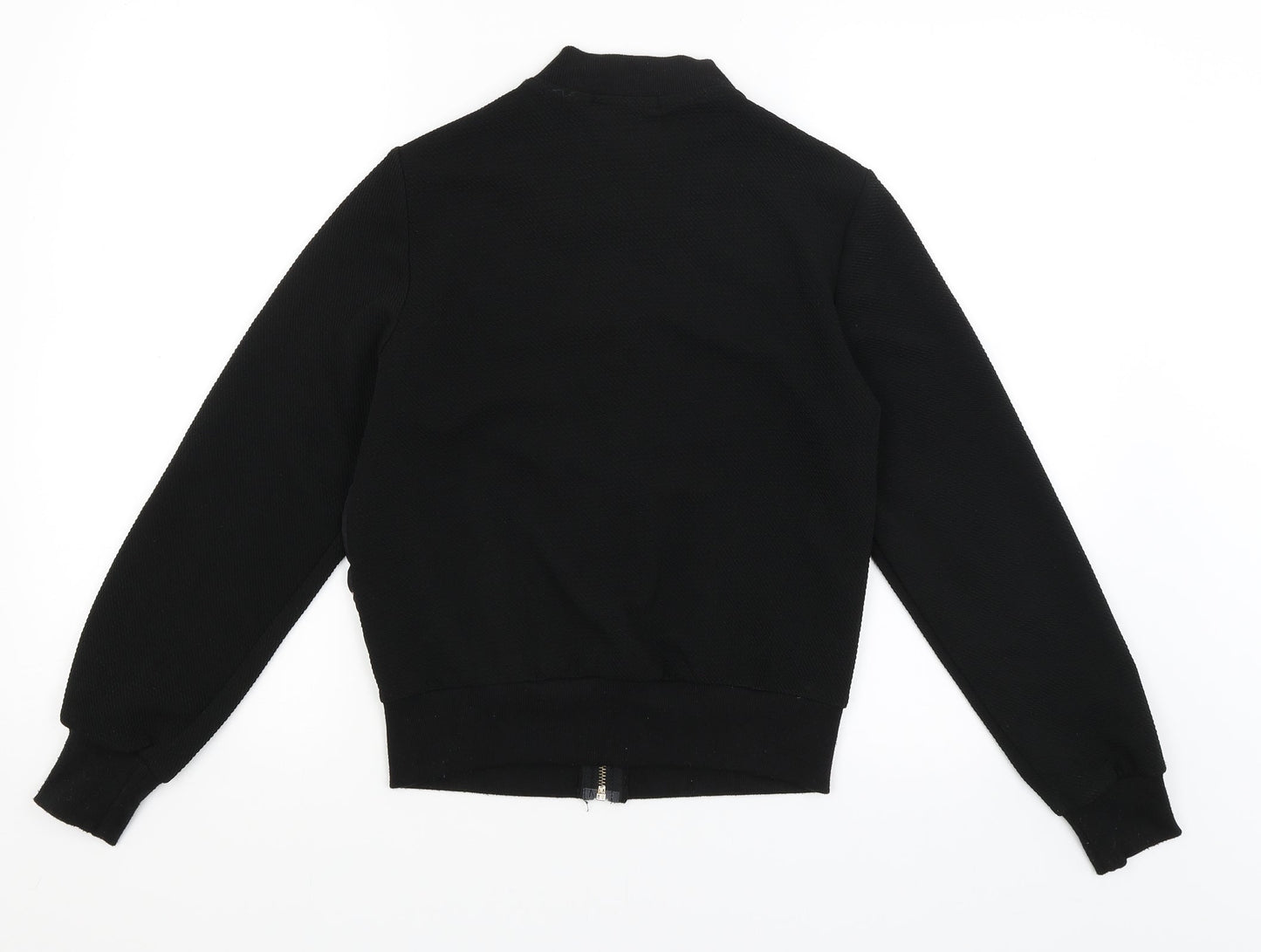 CC Fashion Womens Black   Full Zip Jumper Size S