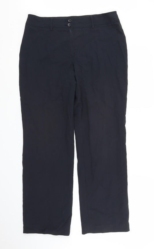 Lebek Womens Blue   Trousers  Size 34 in L27 in
