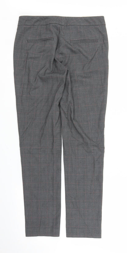 Stile Benetton Womens Grey Plaid Trousers Size 12 L27 in
