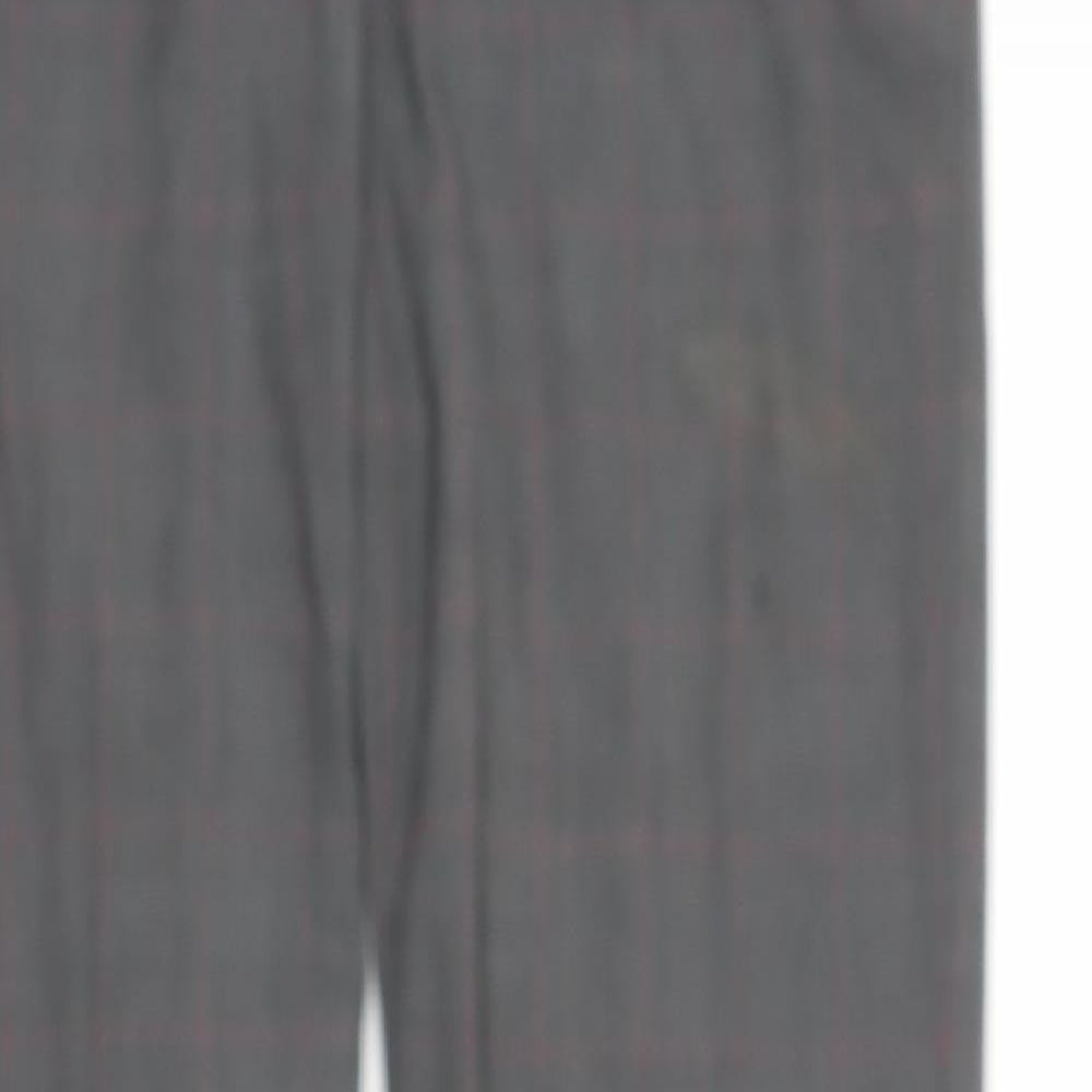 Stile Benetton Womens Grey Plaid Trousers Size 12 L27 in