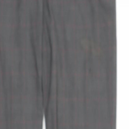 Stile Benetton Womens Grey Plaid Trousers Size 12 L27 in