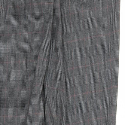 Stile Benetton Womens Grey Plaid Trousers Size 12 L27 in