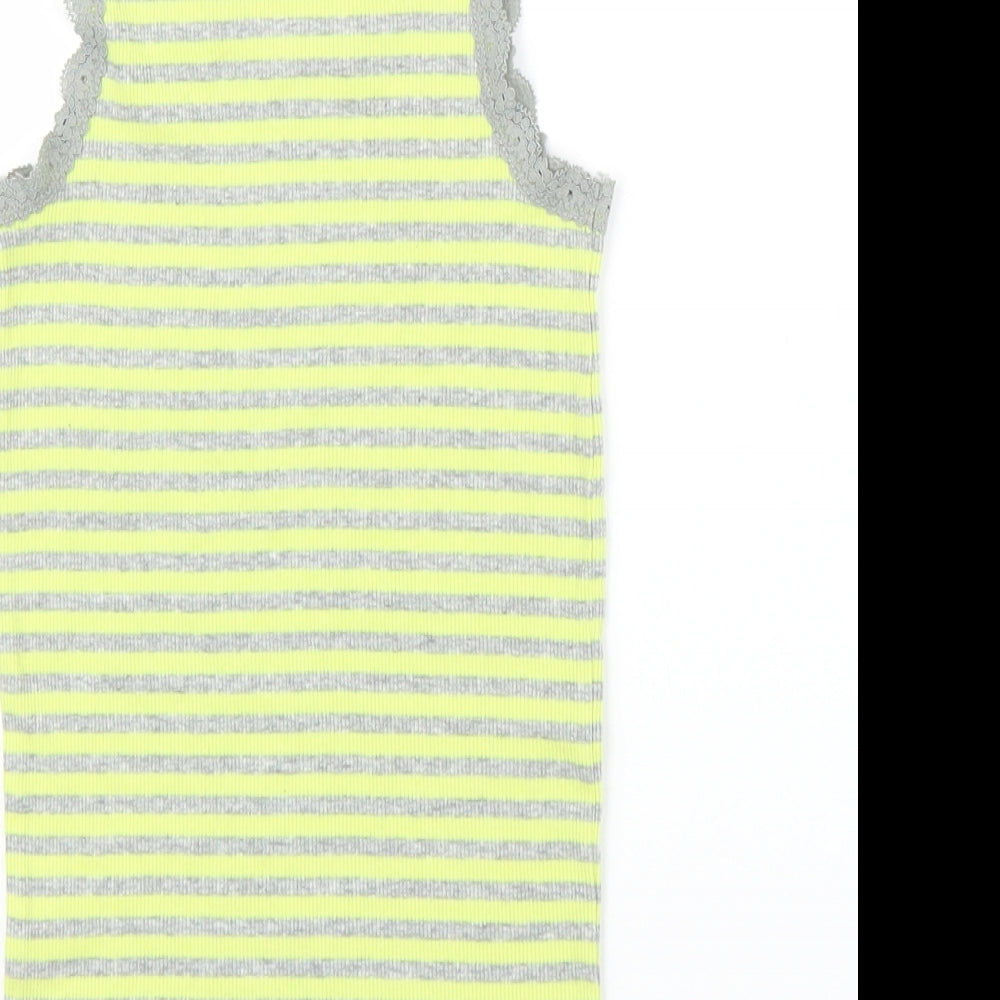 Gap Girls Yellow Striped  Basic Tank Size 8-9 Years