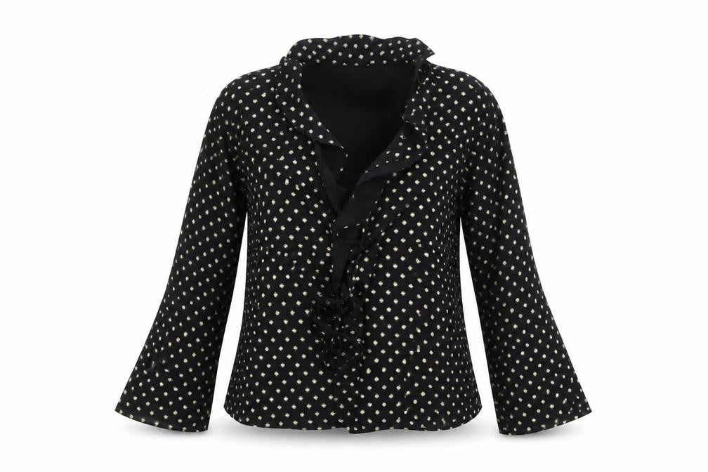 glamarous  Womens Black Polka Dot  Basic Blouse Size 14