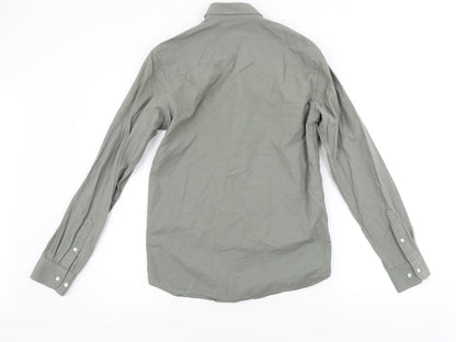 Premium Mens Grey    Button-Up Size S