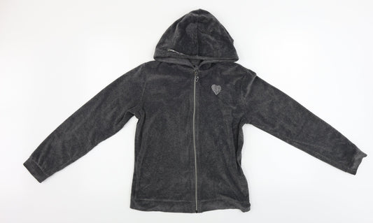 George  Girls Grey   Full Zip Hoodie Size 13-14 Years
