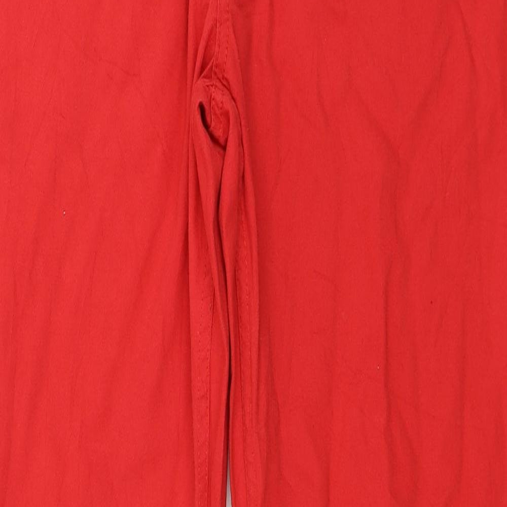 H&M  Womens Red   Trousers  Size 34 in L31 in