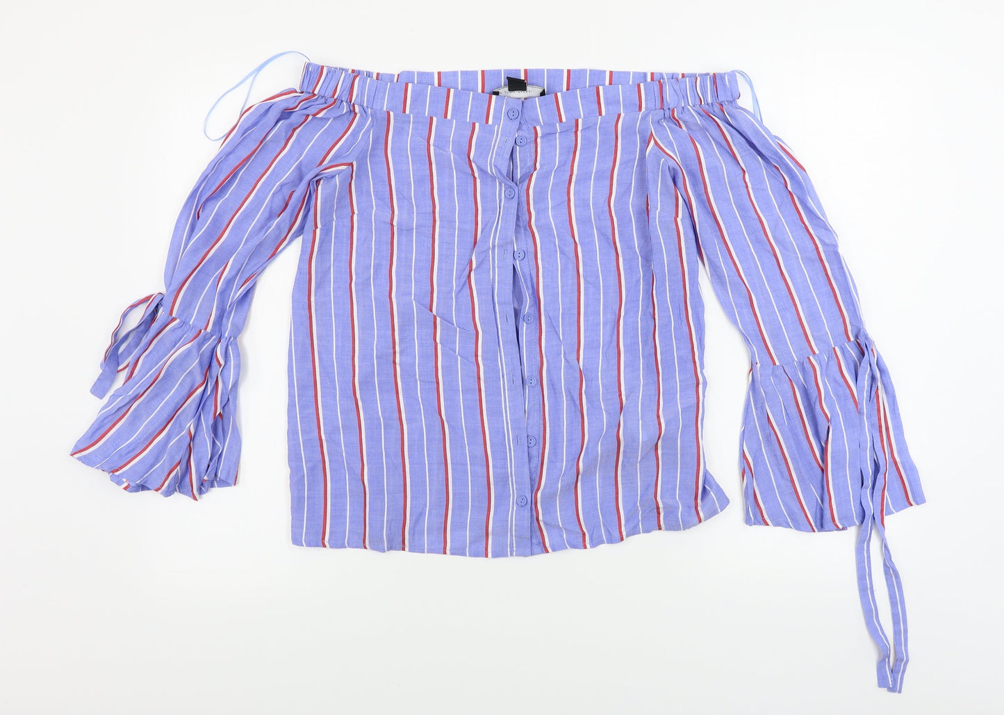 Atmosphere  Womens Blue Striped  Basic Blouse Size 10