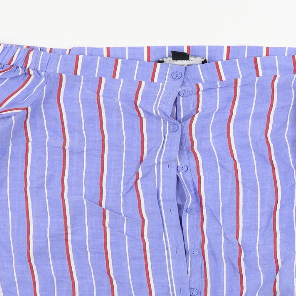 Atmosphere  Womens Blue Striped  Basic Blouse Size 10