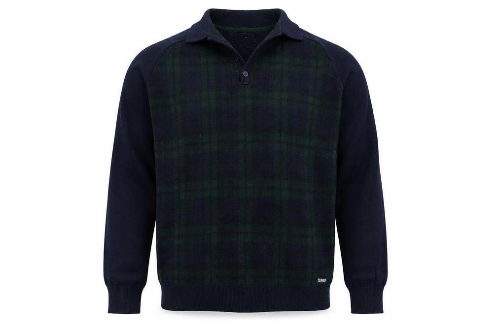 THREADABLE Mens Blue Fair Isle  Pullover Jumper Size L