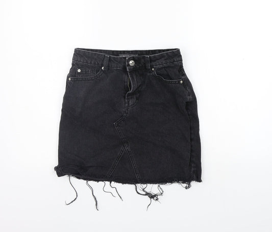 deniem co Womens Black   A-Line Skirt Size 6