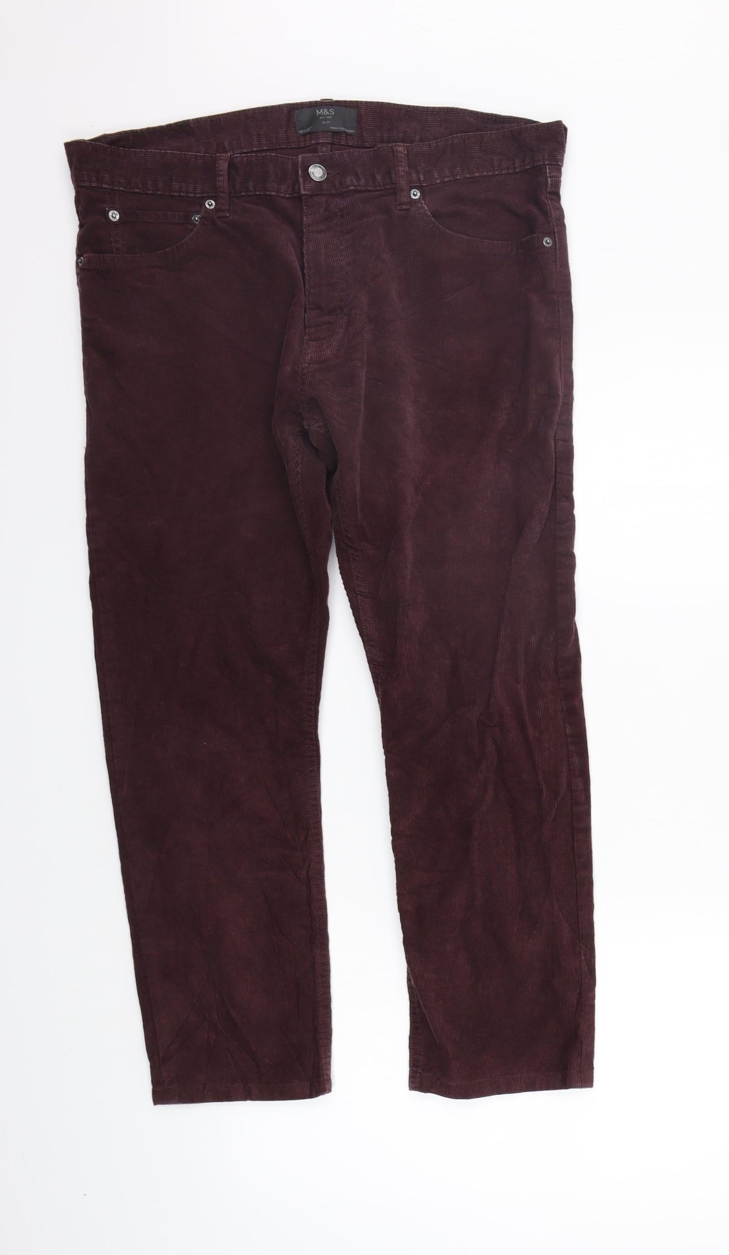 Marks and Spencer Womens Purple   Trousers  Size 36 in L30 in