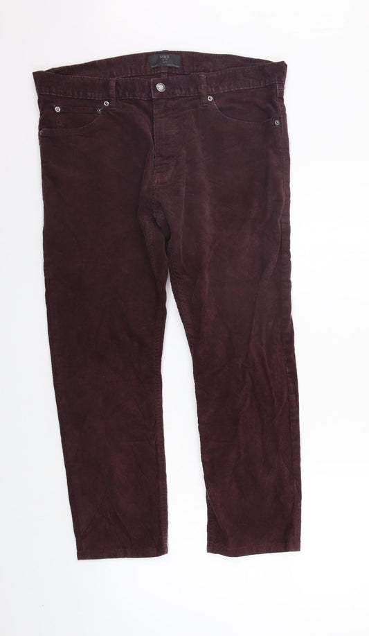 Marks and Spencer Womens Purple   Trousers  Size 36 in L30 in