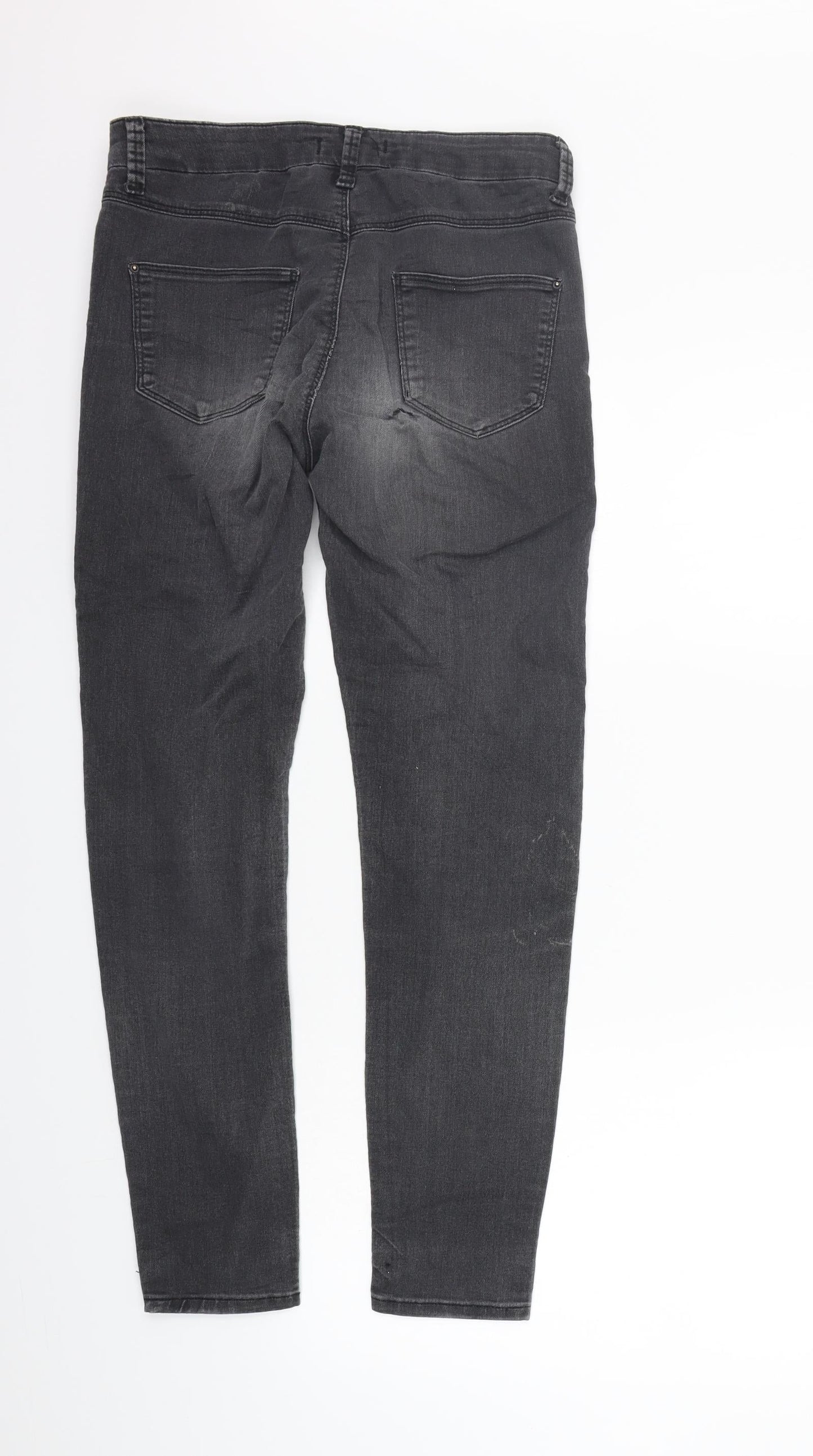 Marks and Spencer Womens Grey   Straight Jeans Size 10 L26 in
