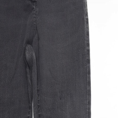Marks & Spencer Womens Grey   Straight Jeans Size 10 L26 in