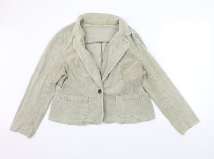 Additional front view of Dorothy Perkins women’s beige jacket coat, size UK 18