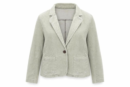 Front view of Dorothy Perkins women’s beige jacket coat, size UK 18