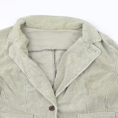 Close-up detail of Dorothy Perkins women’s beige jacket coat, size UK 18