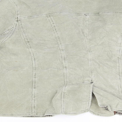 Brand and care label for Dorothy Perkins women’s beige jacket coat, size UK 18