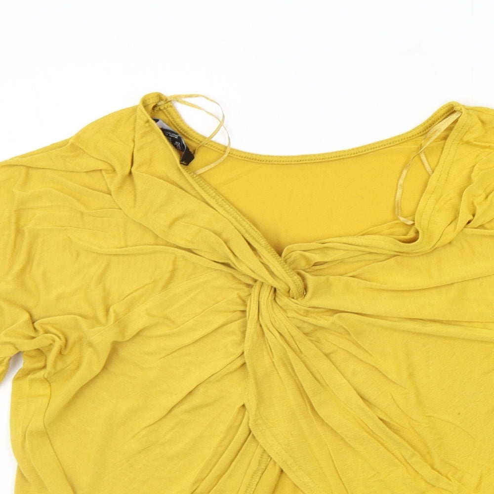 New Look Womens Yellow   Basic T-Shirt Size 10