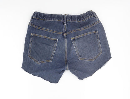 Back view of &DENIM girls’ blue chino shorts, size 15, years
