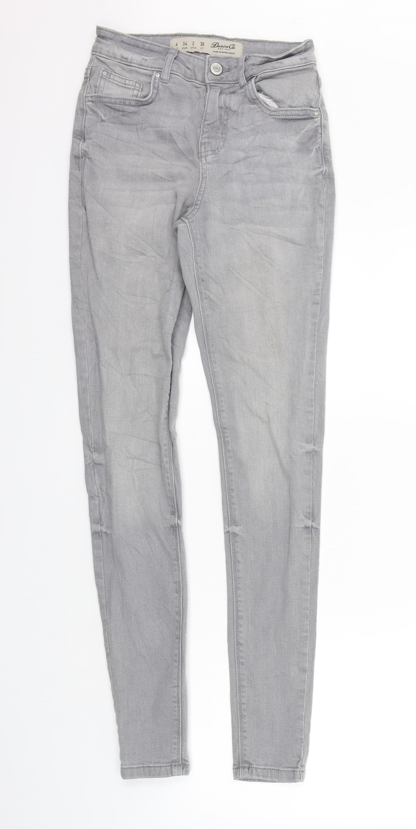 deniem co Womens Grey Houndstooth  Skinny Jeans Size 6 L30 in
