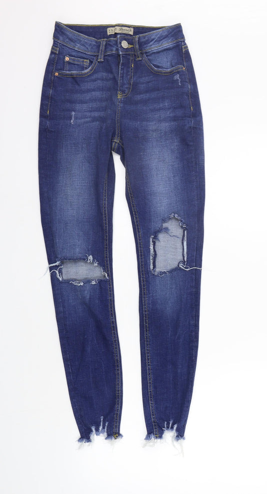 deniem & co Womens Blue   Straight Jeans Size 8 L27 in