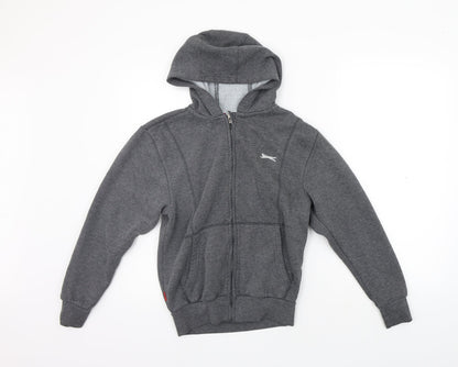 Additional front view of Slazenger girls’ grey jacket coat, size 9-10, years