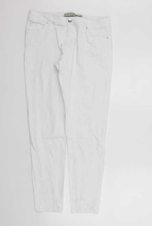 deniem co Womens White   Straight Jeans Size 14 L28 in - washable mark