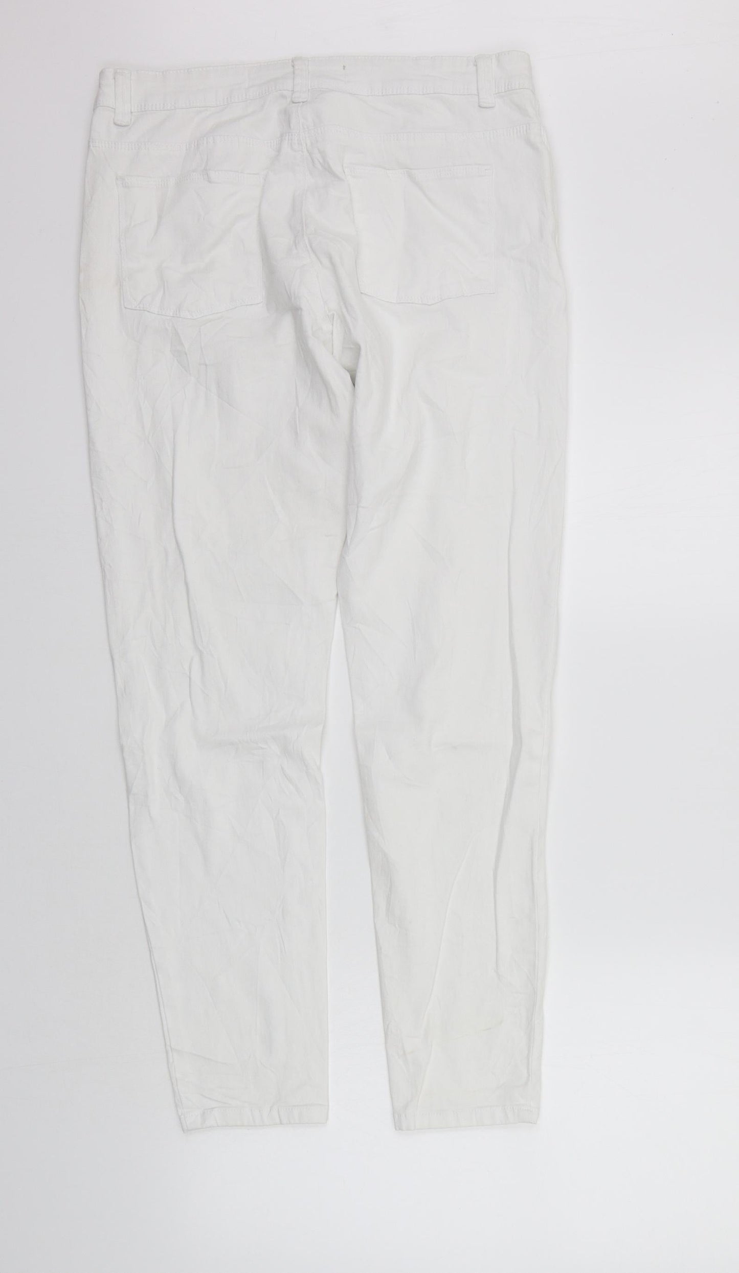 deniem co Womens White   Straight Jeans Size 14 L28 in - washable mark