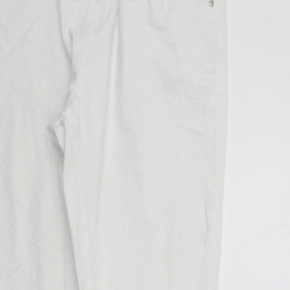 deniem co Womens White   Straight Jeans Size 14 L28 in - washable mark