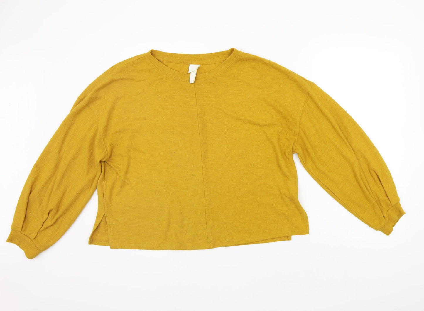 H&M Womens Yellow   Pullover Jumper Size M