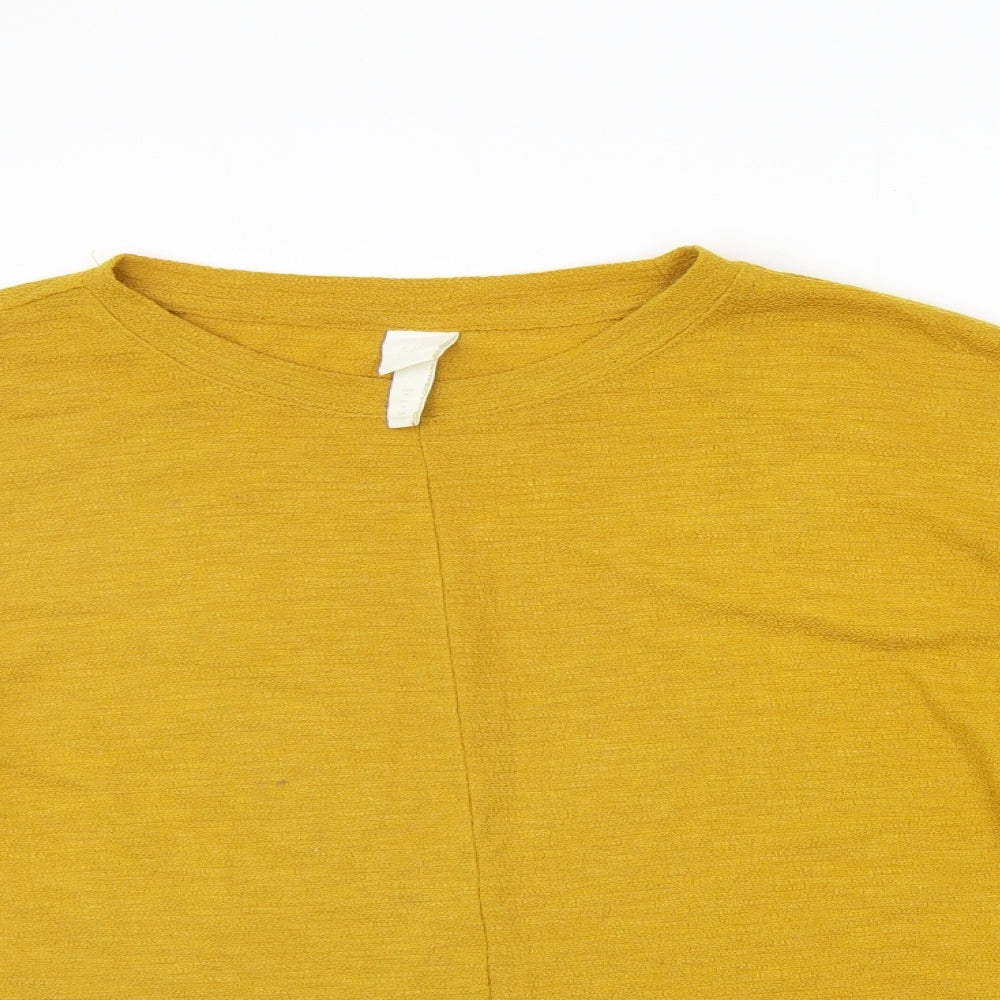H&M Womens Yellow   Pullover Jumper Size M