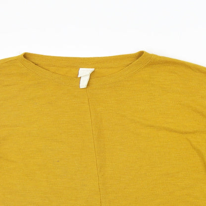 H&M Womens Yellow   Pullover Jumper Size M