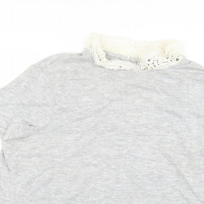 Tu Womens Grey  Knit Pullover Jumper Size 14