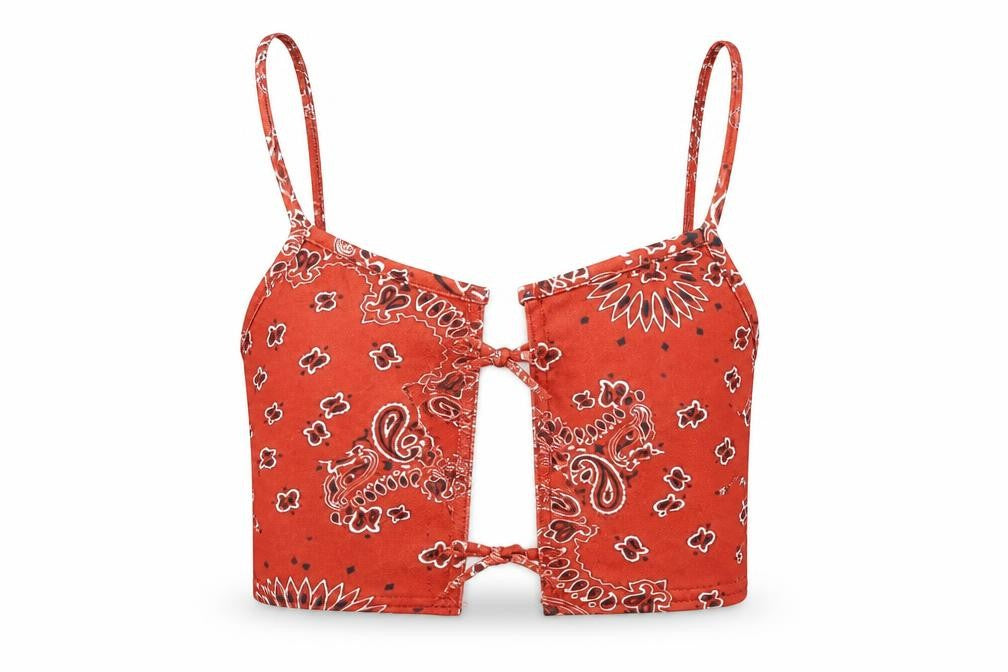 PRETTYLITTLETHING Womens Red   Cropped Tank Size 10