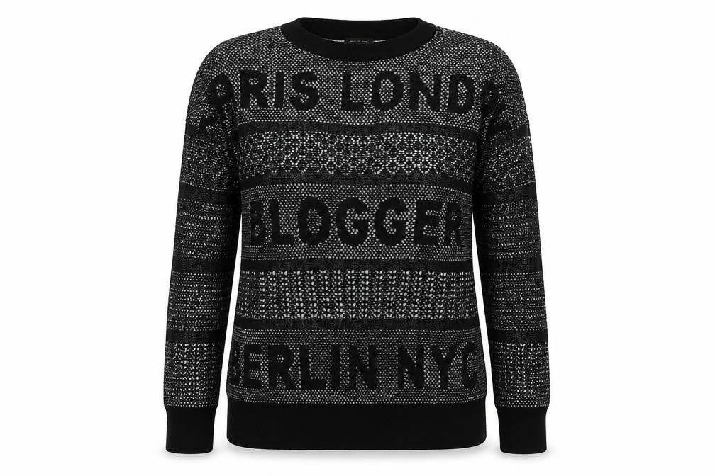 River Island Womens Black   Pullover Jumper Size S  - Paris London