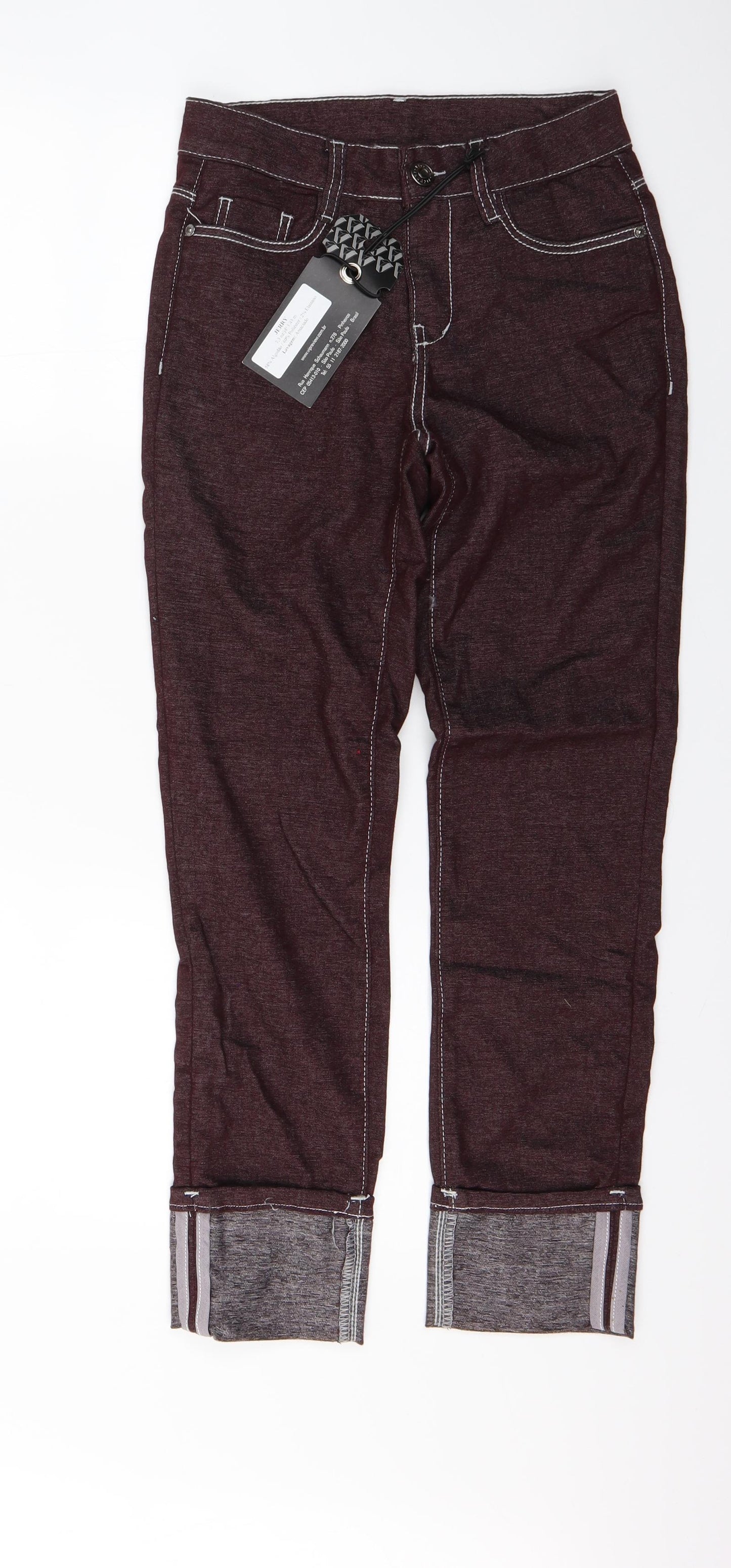 Vicunha Womens Red  Denim Straight Jeans Size 26 in L26 in