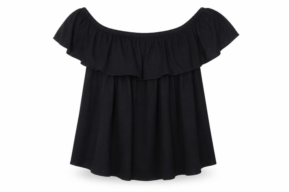 Topshop Womens Black   Basic Blouse Size 10