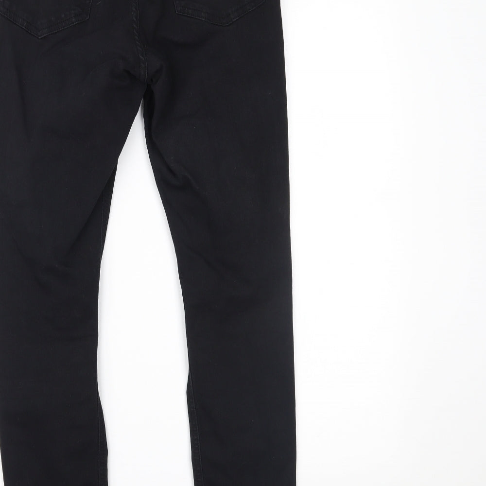 Topshop Womens Black  Denim Skinny Jeans Size 28 L30 in