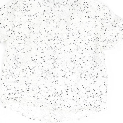 Primark Boys White Polka Dot  Basic Button-Up Size 4 Years