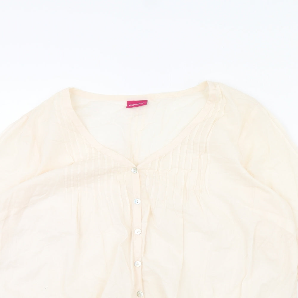 Together Womens Pink   Basic Button-Up Size 16