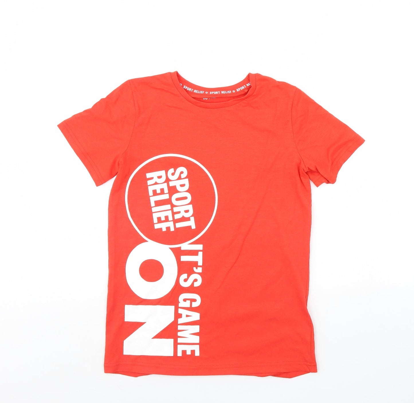TU Boys Red   Basic T-Shirt Size 11 Years  - Sport Relief