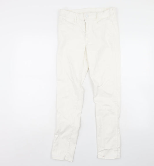 Preworn Womens White  Denim Skinny Jeans Size 30 in L29 in
