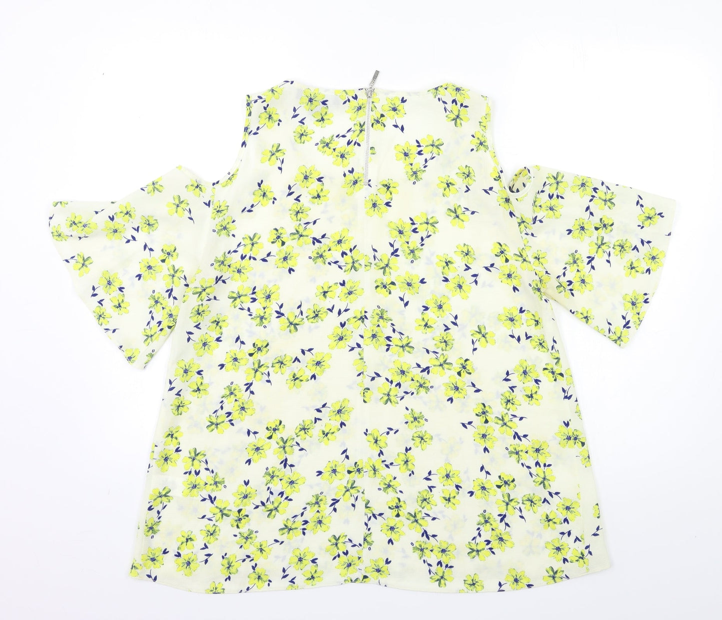 Atmosphere Womens Ivory Floral  Basic Blouse Size 10