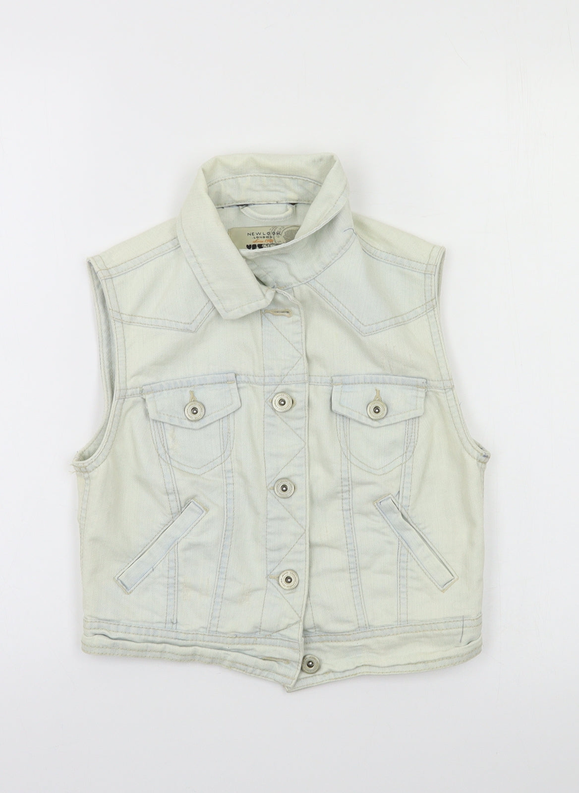 New Look Womens Blue   Gilet Waistcoat Size 8