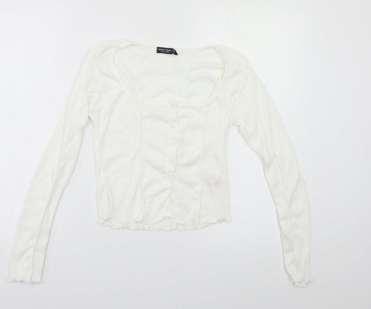 Nasty Gal Womens White   Basic Polo Size 10