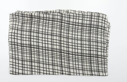 Preworn Womens White Plaid   Scarf